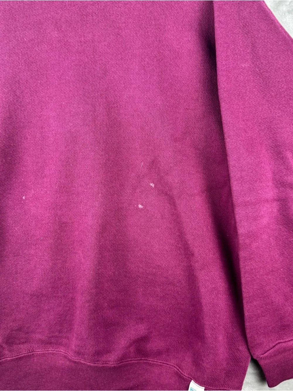 Vintage 80s‎ Blank Heather Maroon Discus Pullover Crewneck Sweatshirt USA S/M